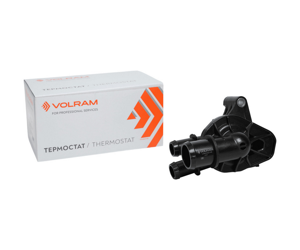 ТЕРМОСТАТ для а/м FORD FOCUS III 14-, KUGA II 13-; (+82°С); ПЛАСТИК. КОРПУС; (VOLRAM) VR23216