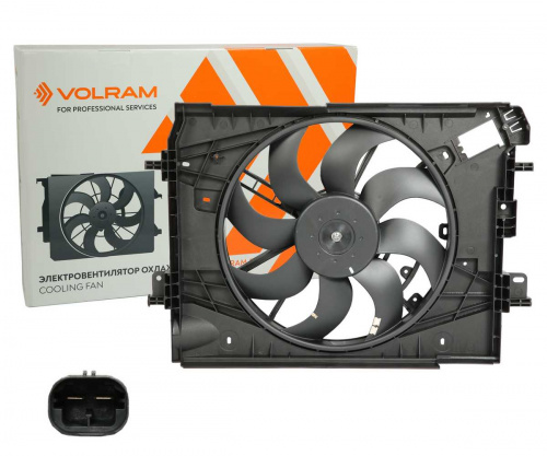ЭЛЕКТРОВЕНТИЛЯТОР В СБОРЕ VESTA  X-RAY, LARGUS FL 21-, С КОЖУХОМ  VOLRAM