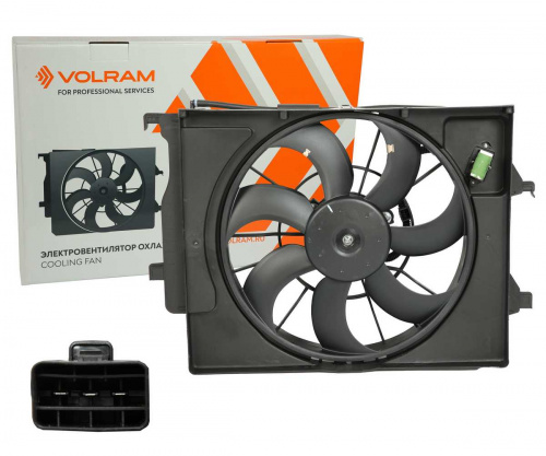 ЭЛЕКТРОВЕНТИЛЯТОР SOLARIS RIO 17- С КОЖУХОМ С РЕЗИСТ (VOLRAM) VR28131