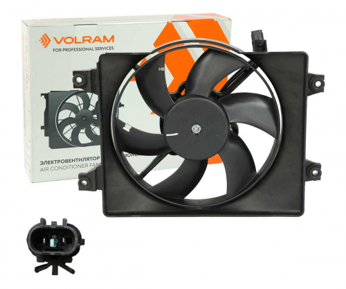 ЭЛЕКТРОВЕНТИЛЯТОР КОНДИЦИОНЕРА ACCENT(ТАГАЗ) МКПП В СБОРЕ (VOLRAM) VR28151