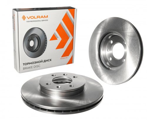 ДИСК ТОРМОЗНОЙ ПЕРЕДНИЙ для а/м HYUNDAI ACCENT III (05-10); KIA RIO II (05-); D=256mm; вент.; (VOLRAM) VR27142