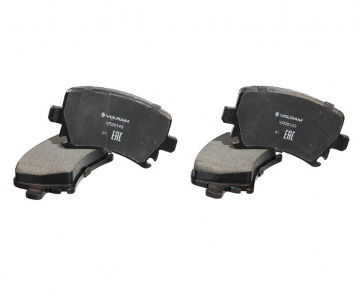КОЛОДКИ ЗАДНИЕ VW GOLF V-VII 07- PASSAT 07- SKODA OCTAVIA II III 04- ДИСКОВЫЕ (VOLRAM) VR26143